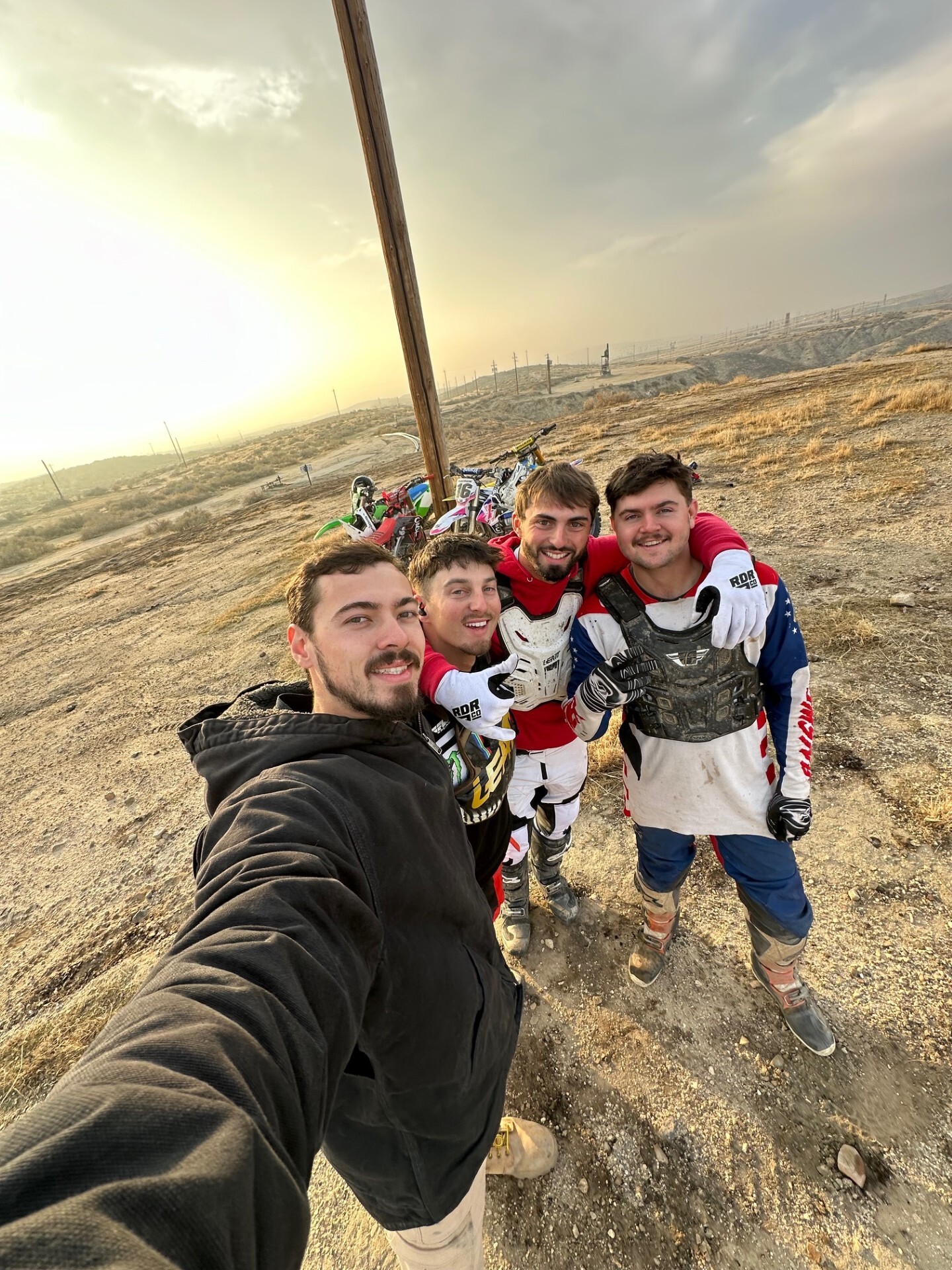 Riding motorcycles with some buddy's 