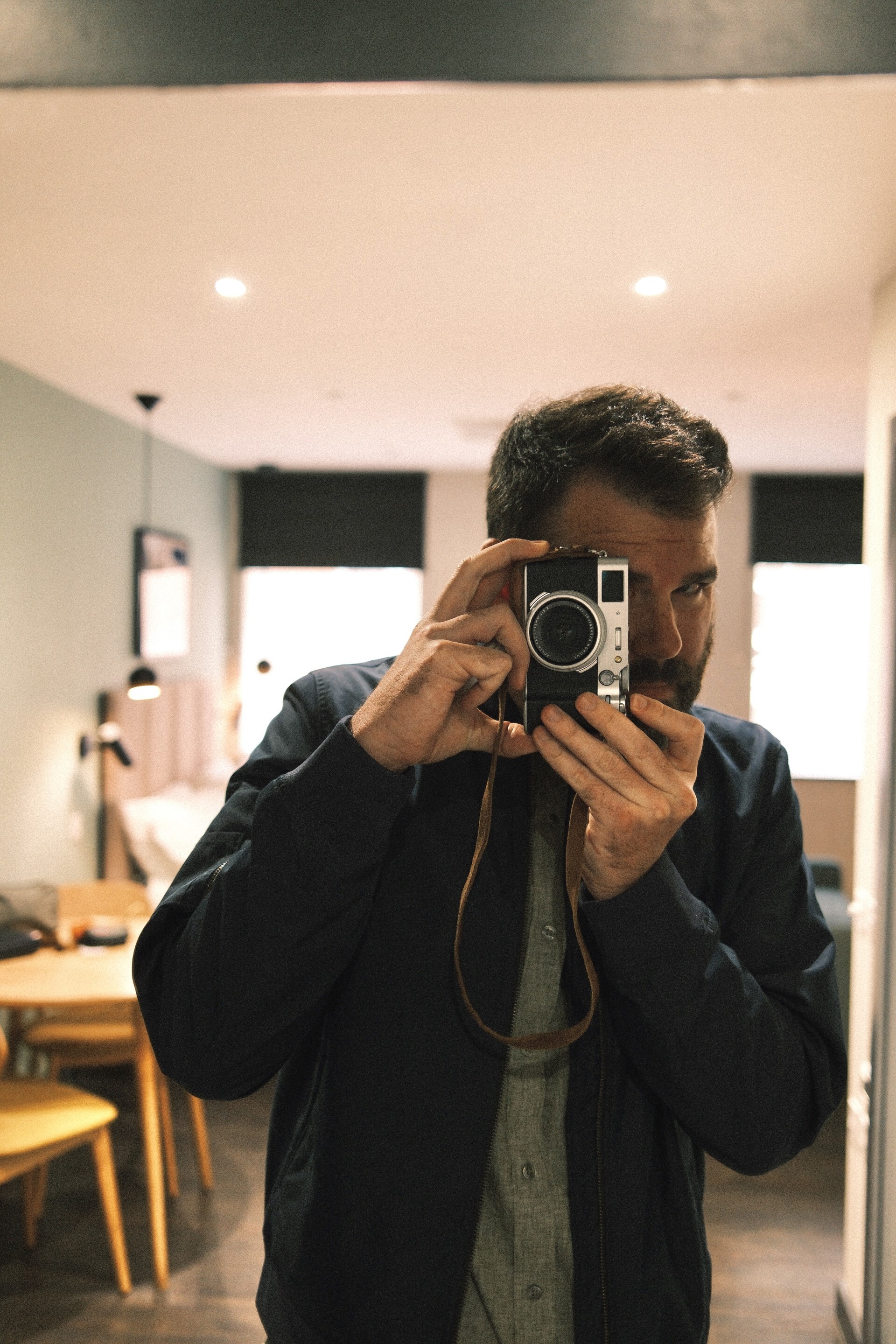 Usually more comfortable on the other side of the lens