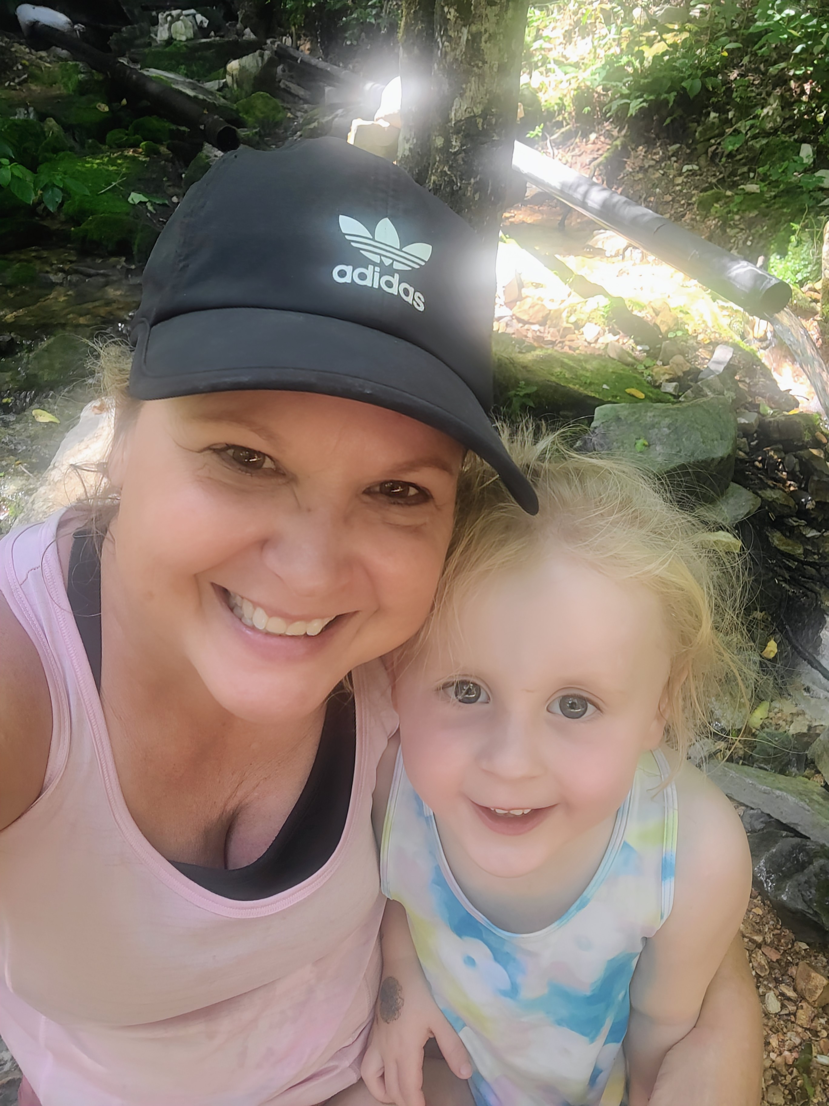 Jeannette and daughter Blakley spending time at Wildcat Creek 