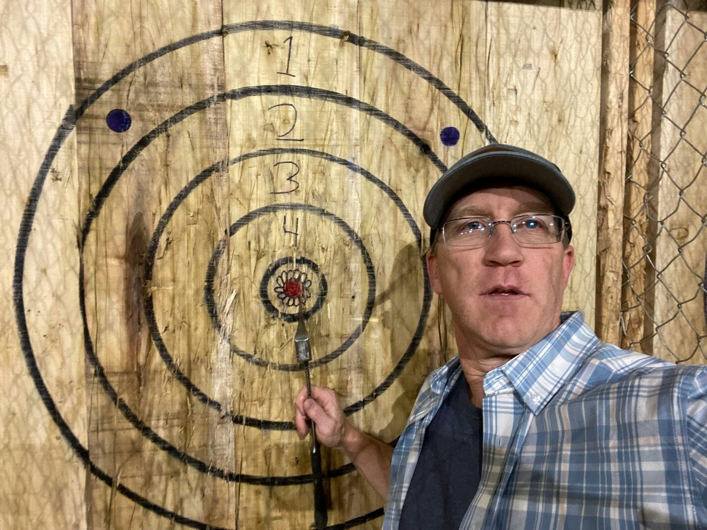 Bullseye! It took a few hours at a team building event for him to hit his 
mark.