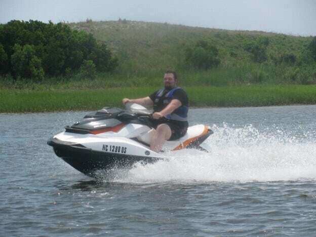 Burning some fuel out on the lake.