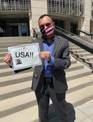 Michael became a U.S. Citizen at the height of the Covid pandemic!
