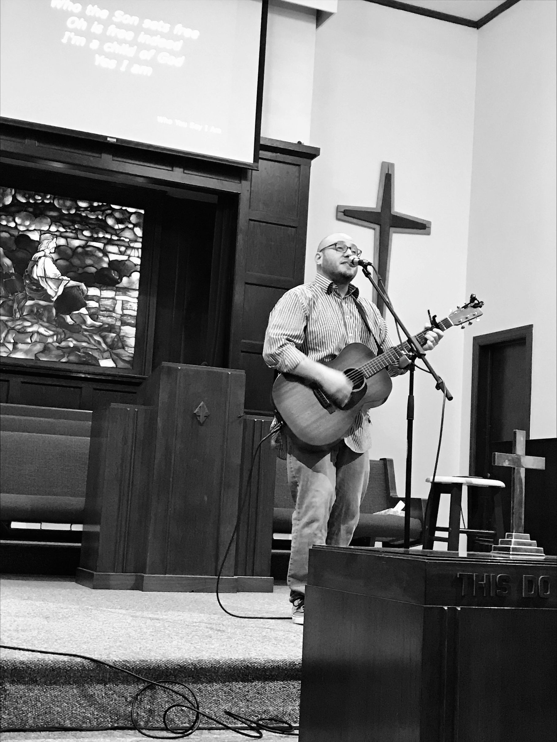 Leading worship with some friends in Salem, MO.