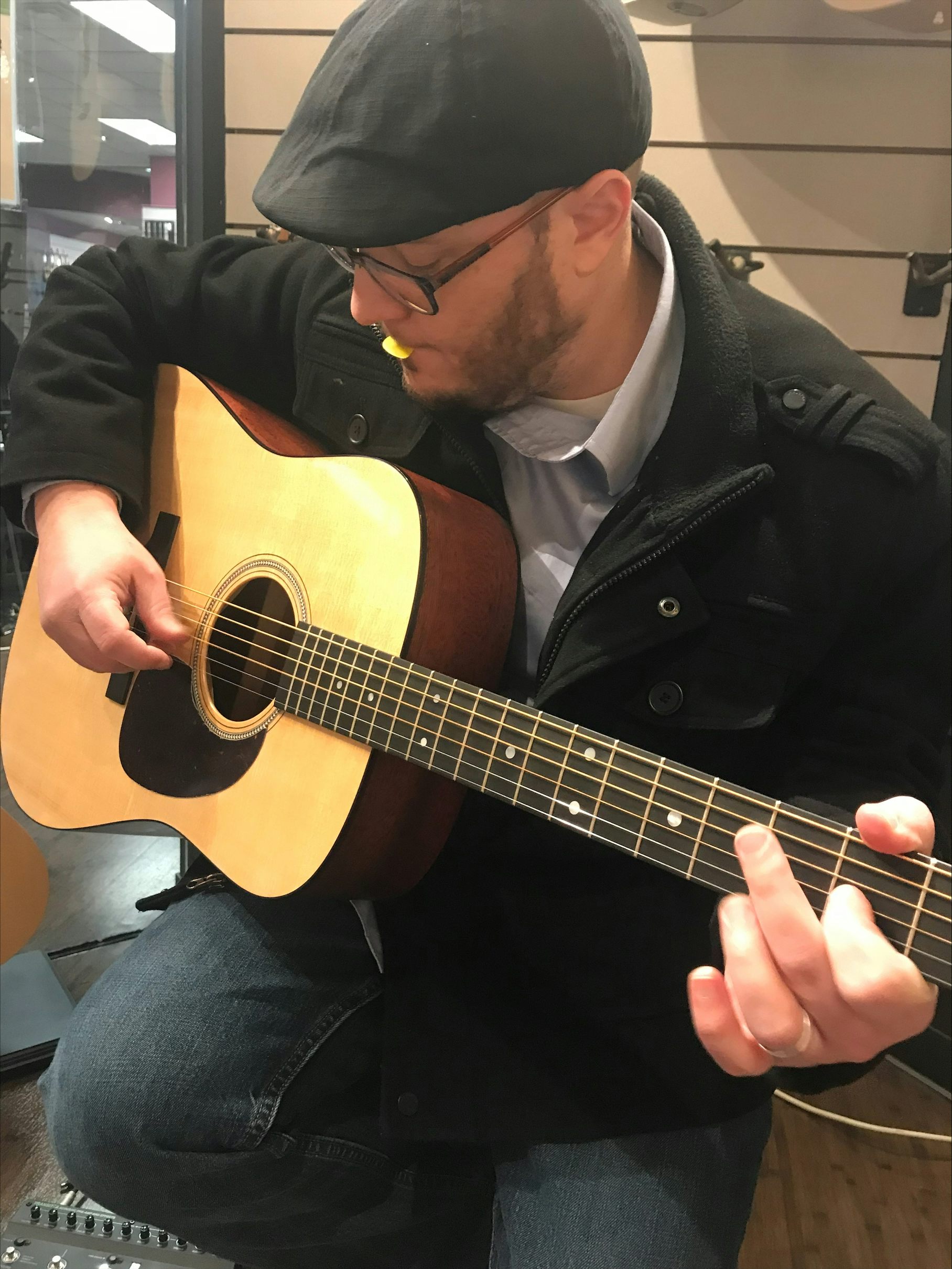 Had to try out one of the guitars at a local music shop.