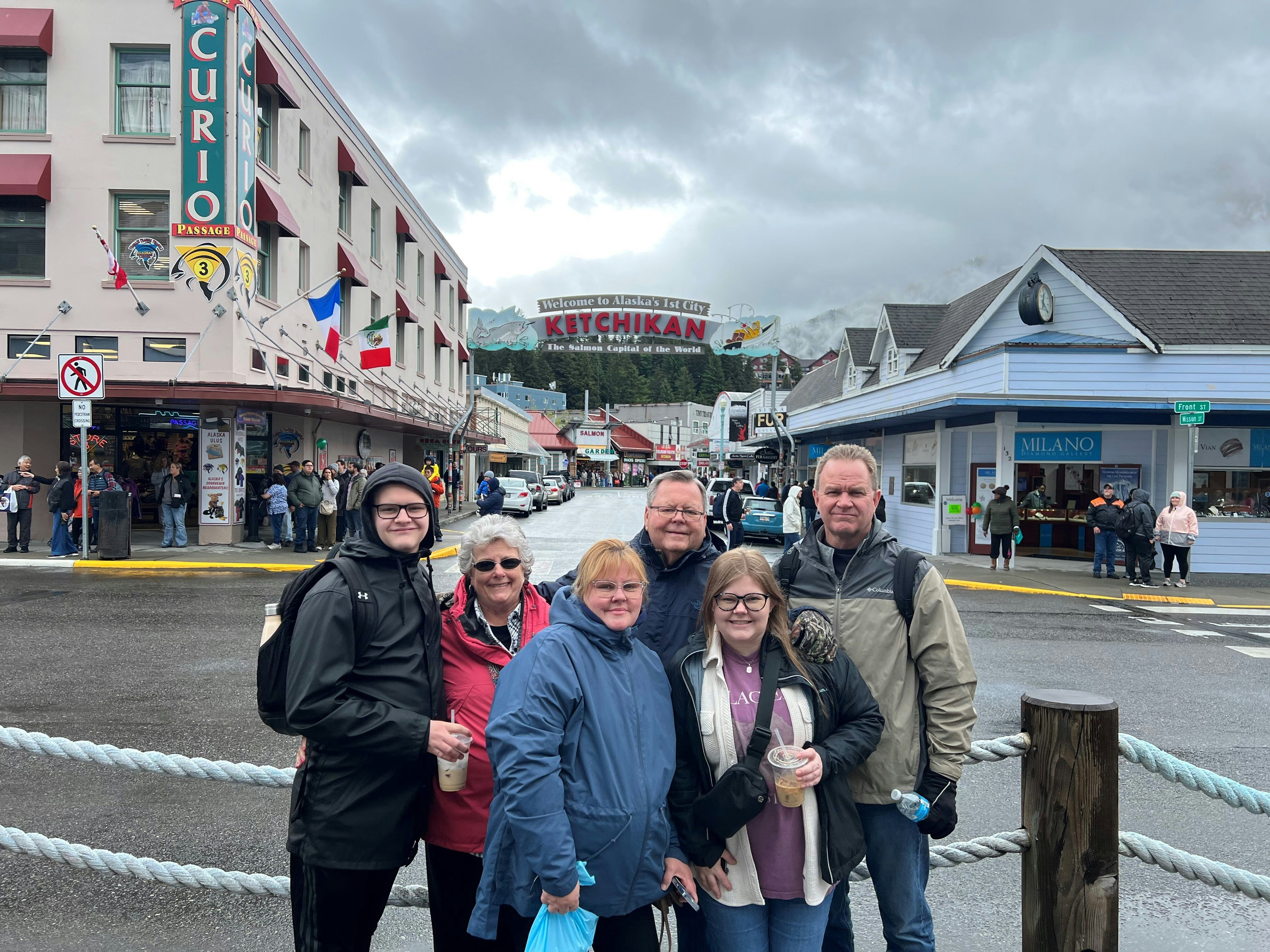 Heather and her family in Ketchikan, Alaska.
