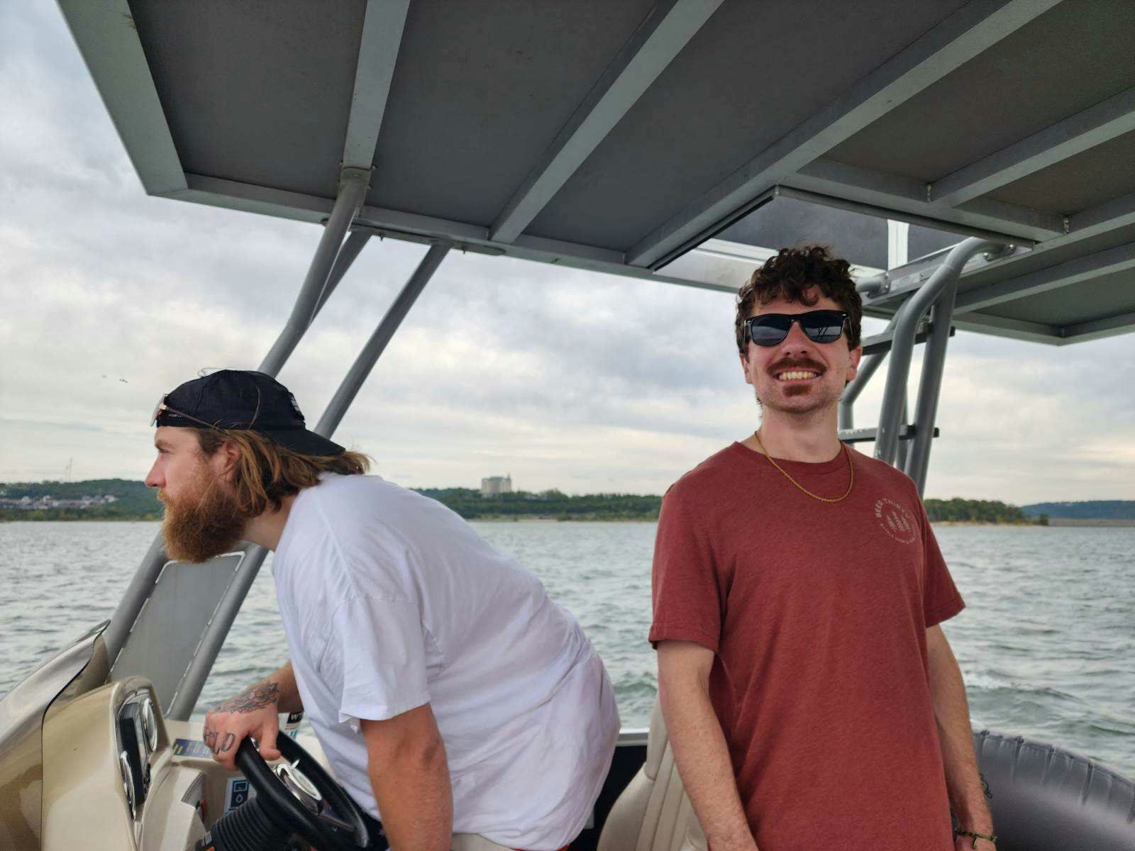 Rocco and his brother always find time for adventures when they meet up. 
This photo was taken during a boating trip on Table Rock Lake.