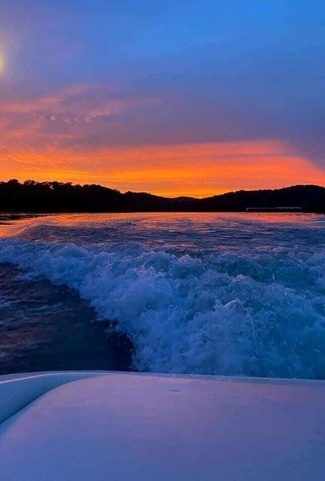 Travis spends almost every weekend at Tablerock Lake from May through 
September.