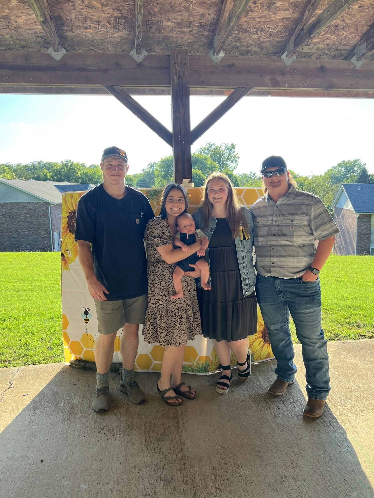 Julia during the summer with the in-laws.