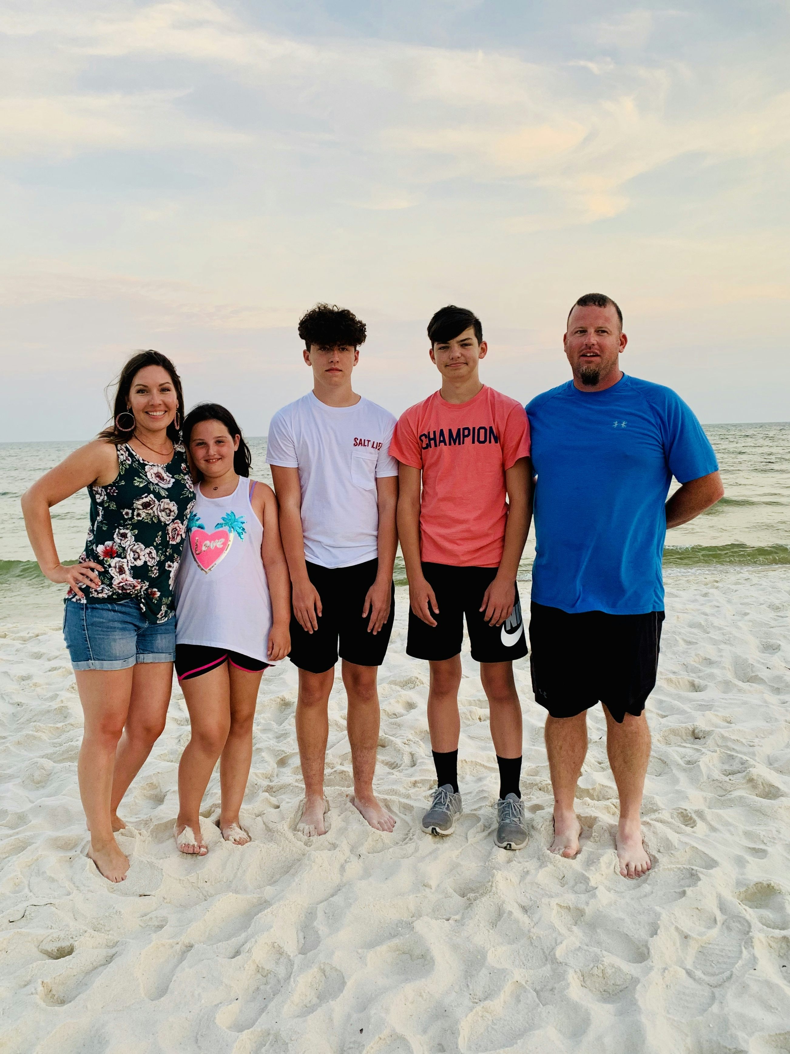 The Mullins family loves to spend time on the beach!
